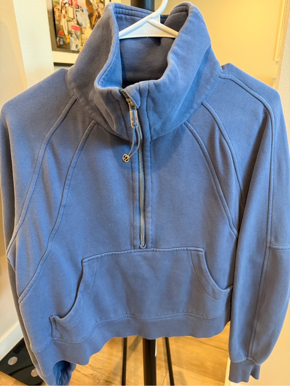 lululemon athletica women’s Half-Zip Pullover Sweater in Slate Blue size XS/S